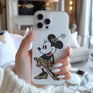 Disney Beauty Personaggio dei cartoni animati Minnie Mouse Poster Divertente Personaggi dei cartoni animati famosi Figura Custodia per telefono sy215