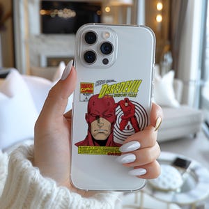 Marvel Comics Here Comes Daredevil Poster Funny Famous Cartoon Character Figure Phone Case 9150