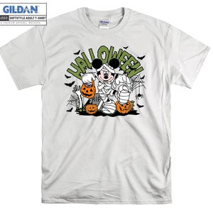 Retro Disney Mickey Mummy Halloween Shirt Spooky Season Shirt T-shirty, bluzy z kapturem dla dzieci i dorosłych na święta, personalizowane piżamy świąteczne AC503
