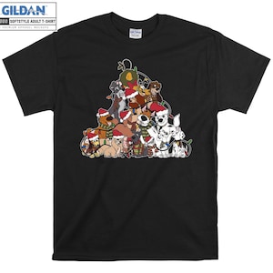 Camiseta navideña para perro con capucha para niños, bolso de mano, camiseta S-M-L-XL-XXL-3XL-4XL-5XL Gildan de gran tamaño para hombres y mujeres, Unisex A844