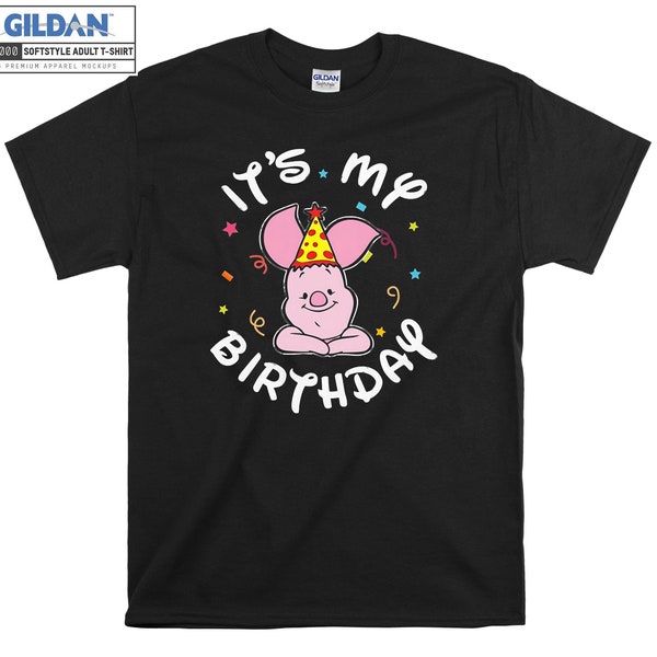 Ferkel It es My Birthday Süßes Ferkel T-Shirt Hoody Kinder Kinder Tragetasche Tshirt S-M-L-XL-XXL-3XL-4XL-5XL Gildan Oversized Herren Damen Unisex 7152