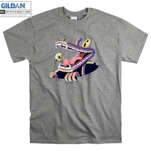 Bird In Crocodile Mouth T-shirt Animal Funny Cartoon T shirt Tshirt Oversized S M L XL XXL 3XL 4XL 5XL Hommes Femmes Unisexe D3399