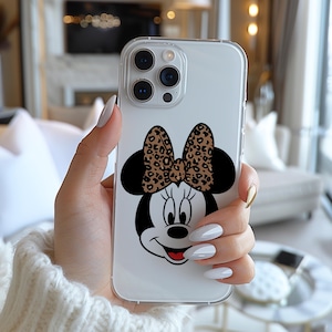 Disney Minnie Mouse Faccia Divertente Famoso Personaggio dei cartoni animati Figura Custodia per telefono 8707