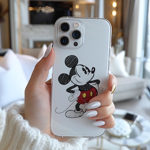 Disney Topolino Poster Cool Divertente Famoso Personaggio dei cartoni animati Figura Custodia per telefono v579
