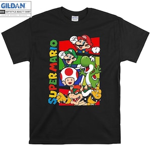 Super Mario Poster T-shirt Hoodie Kids Child Tote Bag Tshirt S-M-L-XL-XXL-3XL-4XL-5XL Gildan Oversized Men Women Unisex A727
