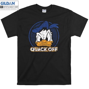 Quack Off Paperino Figura T-shirt con cappuccio Bambini Bambino Tote Bag Maglietta S-M-L-XL-XXL-3XL-4XL-5XL Gildan Oversize Uomo Donna Unisex A671