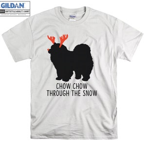 Chow Chow Through The Snow Vneck T-shirt Hoodie Enfants Enfant Tote Bag Tshirt S-M-L-XL-XXL-3XL-4XL-5XL Gildan Oversized Hommes Femmes Unisexe A65