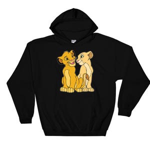 Disney The Lion King Nala And Simba Hoodie Sweatshirt Pullover S-M-L-XL-XXL-3XL-4XL-5XL Oversized Men Women Unisex 4679
