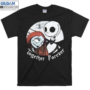 Nightmare Christmas Jack e Sally T-shirt con cappuccio per bambini Tote Bag Tshirt S-M-L-XL-XXL-3XL-4XL-5XL Gildan Oversize Uomo Donna Unisex H165
