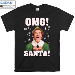 Omg Santa Christmas Elf Jumper Ugly Xmas T-shirt Sudadera con capucha Camiseta S-M-L-XL-XXL-3XL-4XL-5XL de gran tamaño Hombres Mujeres Unisex 9292
