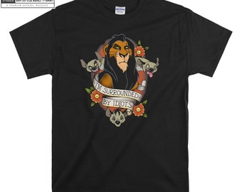 Surrounded By Idiots Scar The Lion T-shirt Hoody Kids Child Tote Bag Tshirt S-M-L-XL-XXL-3XL-4XL-5XL Gildan Oversized Men Women Unisex 6945