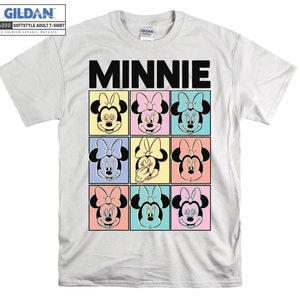 Minnie Mouse Scatole pastello T-shirt Felpa con cappuccio Bambini Borsa tote per bambini Maglietta S-M-L-XL-XXL-3XL-4XL-5XL Gildan Oversize Uomo Donna Unisex A430