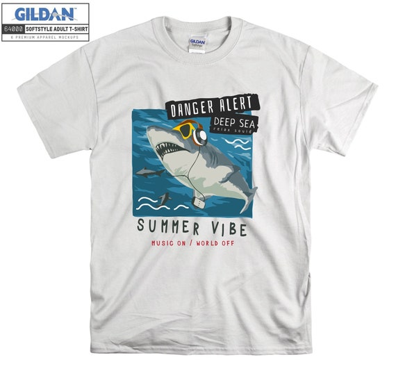 Buy Danger Alert Summer Vibe T-shirt Shark Funny T Shirt Tshirt Oversized S  M L XL XXL 3XL 4XL 5XL Men Women Unisex D3446 Online in India 