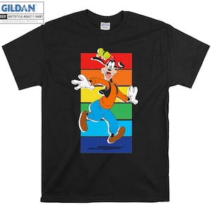Disney Goofy Rainbow Funny T-shirt Hoody Kids Child Tote Bag Tshirt S-M-L-XL-XXL-3XL-4XL-5XL Gildan Oversized Men Women Unisex 6703