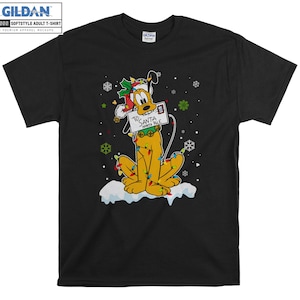 Pluto Hond Kerst Disney Sneeuw Grappig T-shirt Hoodie Hoody T-shirt T-shirt S-M-L-XL-XXL-3XL-4XL-5XL Oversized Mannen Vrouwen Unisex 6456