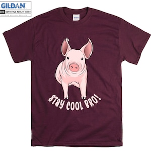¡Mantente fresco hermano! Camiseta Funny Pig Slogans Camiseta Camiseta Oversize S M L XL XXL 3XL 4XL 5XL Hombres Mujeres Unisex D3568
