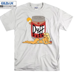 Camiseta de Los Simpsons Duffman, camiseta de dibujos animados, camiseta de arte, tallas S, M, L, XL, XXL, 3XL, 4XL, 5XL, talla grande, unisex, para hombre y mujer, 5075