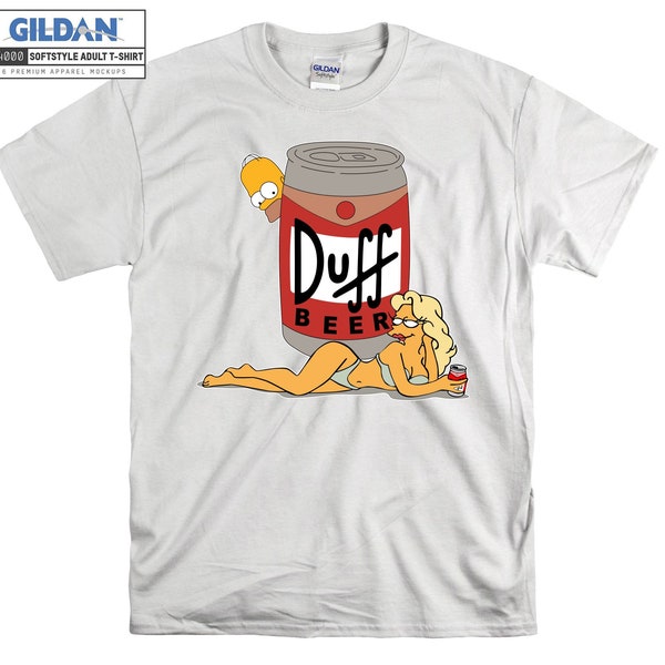 Les Simpsons Duffman T-shirt Art Cartoon T-shirt T-shirt S-M-L-XL-XXL-3XL-4XL-5XL Oversize Hommes Femmes Unisexe 5075