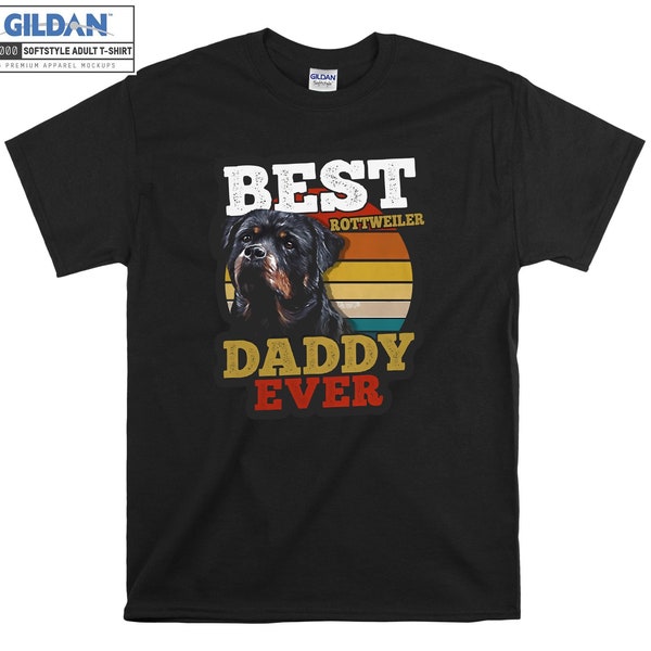 Rottweiler Chien Meilleur Chien Papa T-shirt Hoody Kids Enfant Tote Bag Tshirt S-M-L-XL-XXL-3XL-4XL-5XL Gildan Oversized Men Femmes Unisexe 7180