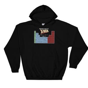 Marvel Periodic Table Of X Men Elements Colorful X Men Hoodie Sweat  Pullover S-M-L-XL-XXL-3XL-4XL-5XL Oversized Men Women Unisex AB727