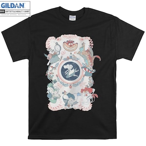 Alice au pays des merveilles carte Style T-shirt à capuche enfants enfant sac fourre-tout Tshirt S-M-L-XL-XXL-3XL-4XL-5XL Gildan surdimensionné hommes femmes unisexe A359