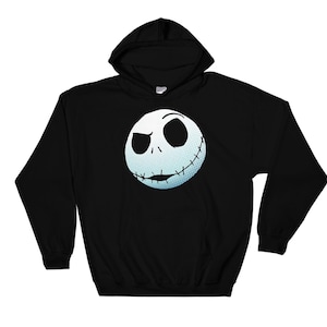 Famous Cartoon Character Jack Skellington Face Poster Hoodie Sweatshirt Pullover S-M-L-XL-XXL-3XL-4XL-5XL Oversized Men Women Unisex 6376