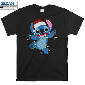 Stitch Mignon Lilo Et Stitch Santa T-shirt Hoody Kid Child Tote Bag Tshirt S-M-L-XL-XXL-3XL-4XL-5XL Gildan Oversized Men Femmes Unisexe 7398