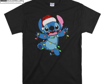Stitch Cute Lilo And Stitch Santa T-shirt Hoody Kid Child Tote Bag Tshirt S-M-L-XL-XXL-3XL-4XL-5XL Gildan Oversized Men Women Unisex 7398