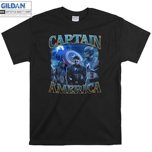 Captain America Poster Ritratto T-shirt Felpa con cappuccio Bambini Tote Bag Tshirt S-M-L-XL-XXL-3XL-4XL-5XL Gildan Oversize Uomo Donna Unisex 6583