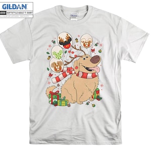 Vintage Pixar Up Dug Dog Weihnachtsballon Shirt Disney T-Shirts, Kinder & Erwachsene Urlaub Hoodies, anpassbare Weihnachtspyjamas AC983