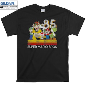 Super Mario Bros Gaming Lustiges T-Shirt Hoody Kid Kind Tragetasche Tshirt S-M-L-XL-XXL-3XL-4XL-5XL Gildan Oversized Herren Damen Unisex 7407