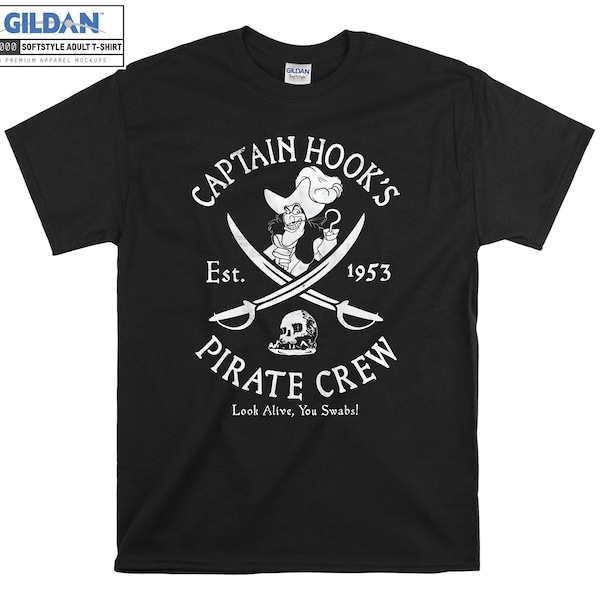 Captain Hooks Est 1953 Pirate Crew T-shirt Hoody Kids Child Tote Bag Tshirt S-M-L-XL-XXL-3XL-4XL-5XL Gildan Oversized Men Women Unisex 6584