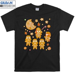 Star Wars Pain d’épice Noël T-shirt Sweat à capuche Enfants Enfant Sac fourre-tout Tshirt S-M-L-XL-XXL-3XL-4XL-5XL Gildan Surdimensionné Hommes Femmes Unisexe A597