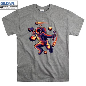 Handyman Astronaut Camiseta Hammer Meteorite Space T shirt Camiseta Oversized S M L XL XXL 3XL 4XL 5XL Hombres Mujeres Unisex D3372