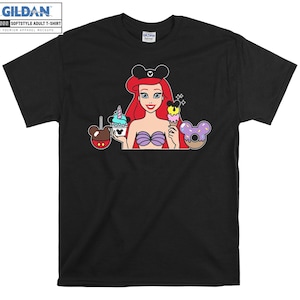 Princess Ariel Disney Snacks T-shirt Hoodie Kids Child Tote Bag Tshirt S-M-L-XL-XXL-3XL-4XL-5XL Gildan Oversized Men Women Unisex A885