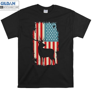 Bandiera americana USA Bandiera Cervo Caccia T-shirt Felpa con cappuccio Bambini Bambino Tote Bag Tshirt S-M-L-XL-XXL-3XL-4XL-5XL Gildan Oversize Men Donna Unisex 6525