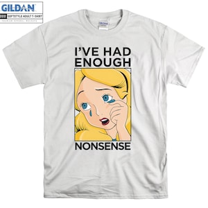 Disney Alice Au pays des merveilles Alice T-shirt Hoody Kids Child Tote Bag Tshirt S-M-L-XL-XXL-3XL-4XL-5XL Gildan Oversized Men Femmes Unisexe 6634