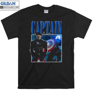 Captain America Poster Marvel T-shirt Felpa con cappuccio Bambini Tote Bag Tshirt S-M-L-XL-XXL-3XL-4XL-5XL Gildan Oversize Uomo Donna Unisex 6582