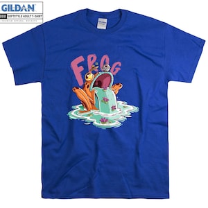 Lake Vomiting Frog T-shirt Animal Funny Cartoon T shirt Tshirt Oversized S M L XL XXL 3XL 4XL 5XL Hommes Femmes Unisexe D3404