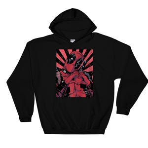 Funny Cartoon Super Hero Deadpool Cute Poster  Hoodie Sweatshirt Pullover S-M-L-XL-XXL-3XL-4XL-5XL Oversized Men Women Unisex 6400