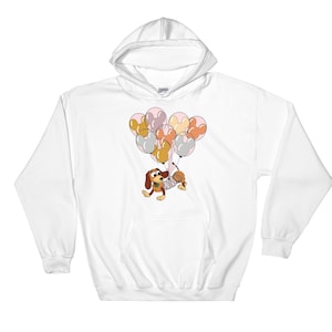 Sudadera con capucha y diseño de perro Slinky de Disney con globo de Mickey, adorable juguete Slinky (tallas S, M, L, XL, XXL, 3XL, 4XL y 5XL), unisex, talla grande, para hombre y mujer, AB549