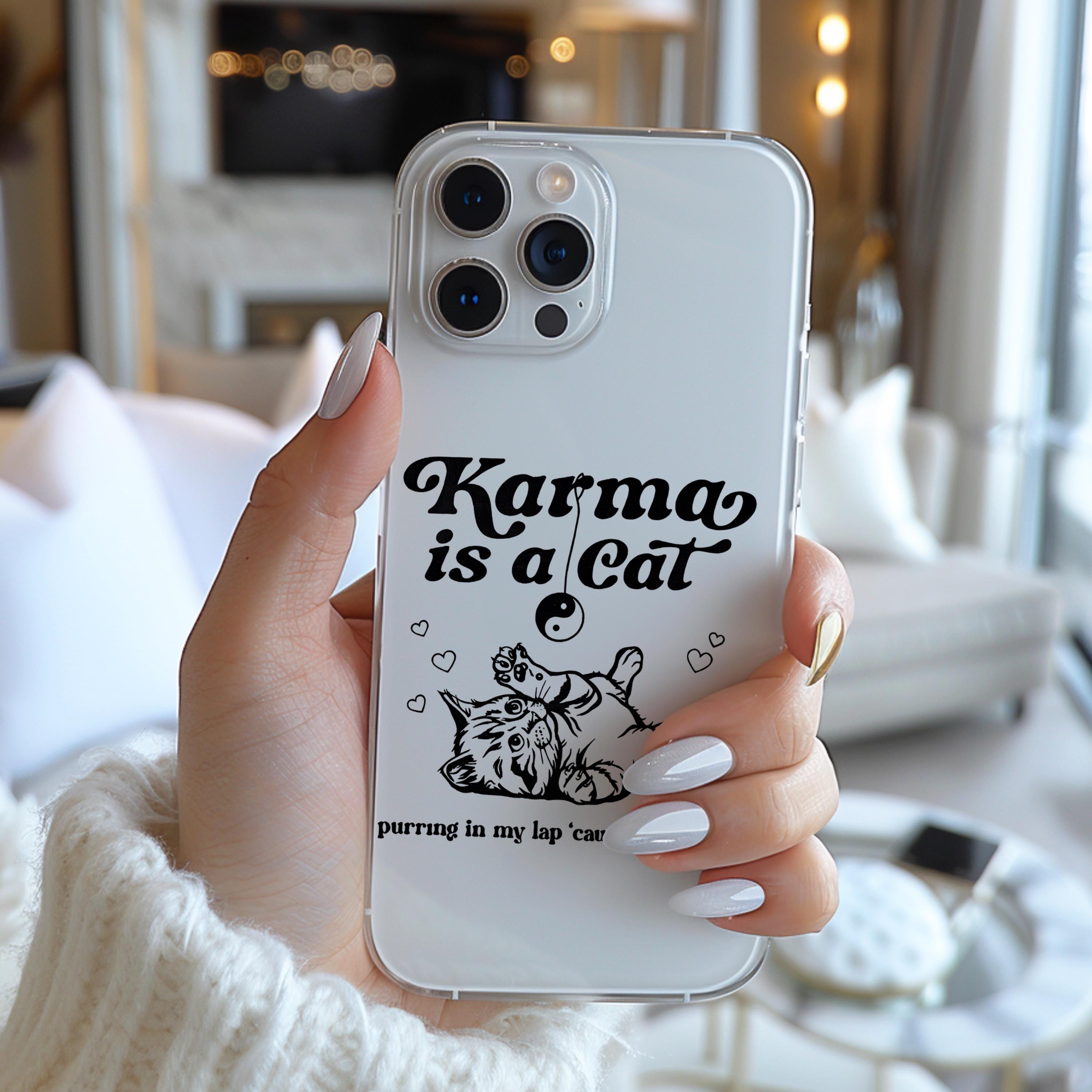 Karma Is A Cat Eras Swiftie Cat Eras Cat Karma Phone Case AC381
