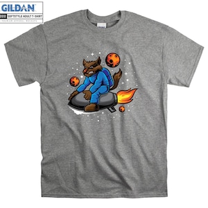 Wolf Astronaut Camiseta Rocket Animal Space Camiseta camiseta Oversized S M L XL XXL 3XL 4XL 5XL Hombres Mujeres Unisex D3383