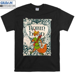Disney Robin des Bois Rétro T-shirt Sweat à capuche Enfants Enfant Sac fourre-tout Tshirt S-M-L-XL-XXL-3XL-4XL-5XL Gildan Surdimensionné Hommes Femmes Unisexe A467