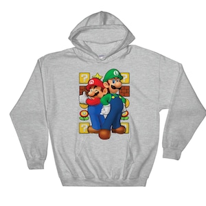 Sudadera con capucha con póster del videojuego Super Mario y Luigi de Disney, tallas S, M, L, XL, XXL, 3XL, 4XL, 5XL, talla grande, unisex, para hombre y mujer, 7136
