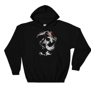 Retro Marvel Avengers Venom Silhouette Portrai  Avengers Hoodie Sweat  Pullover S-M-L-XL-XXL-3XL-4XL-5XL Oversized Men Women Unisex AC702
