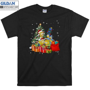 Les Simpsons Noël Tree Gifts T-shirt Hoody Kid Child Tote Bag Tshirt S-M-L-XL-XXL-3XL-4XL-5XL Gildan Oversized Men Femmes Unisexe 7477