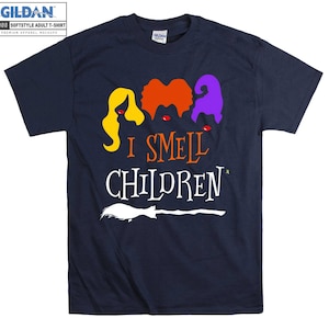 Disney Hocus Pocus I Smell Kinder T-Shirt Hoodie Kinder Kind Einkaufstasche Tshirt S-M-L-XL-XXL-3XL-4XL-5XL Gildan Übergroße Männer Frauen Unisex H44