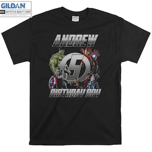 Marvel Avengers Birthday Boy T-shirt Felpa con cappuccio Bambini Bambino Tote Bag Tshirt S-M-L-XL-XXL-3XL-4XL-5XL Gildan Oversize Men Women Unisex 6989