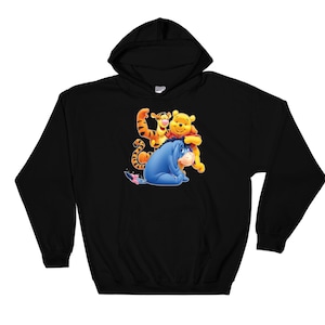 Disney Winnie The Pooh Famous Cartoon Characters Hoodie Sweatshirt Pullover S-M-L-XL-XXL-3XL-4XL-5XL Oversized Men Women Unisex 5435